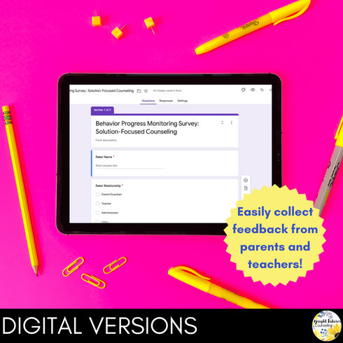 Solution Focused Counseling Individual Curriculum + Data Tracking Tools